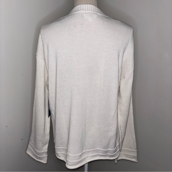 Life Is Good NEW Strawberry embroidered sweater long sleeve roll hem size Medium - Picture 6 of 11